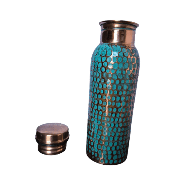 Termo de Cobre<br> Martillado Turquesa 750 Ml - Imagen 6