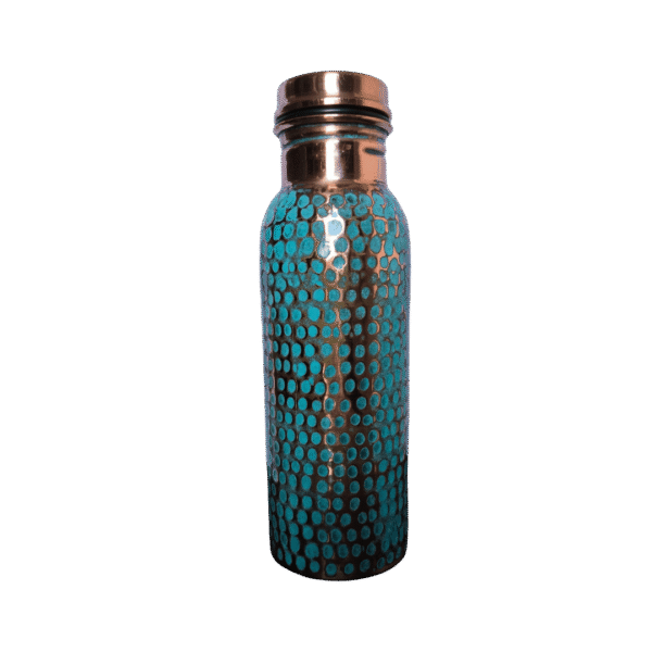 Termo de Cobre<br> Martillado Turquesa 750 Ml