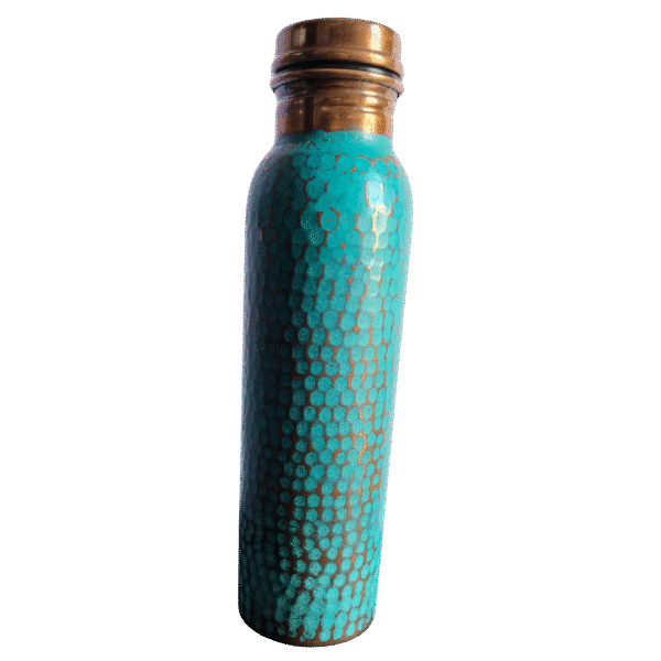 Termo de Cobre<br> Martillado Turquesa 1 Lt