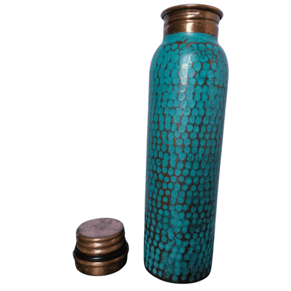 Termo de Cobre<br> Martillado Turquesa 1 Lt - Imagen 4